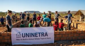 Uninetra Help Us Build a School Where There Is None volunteers