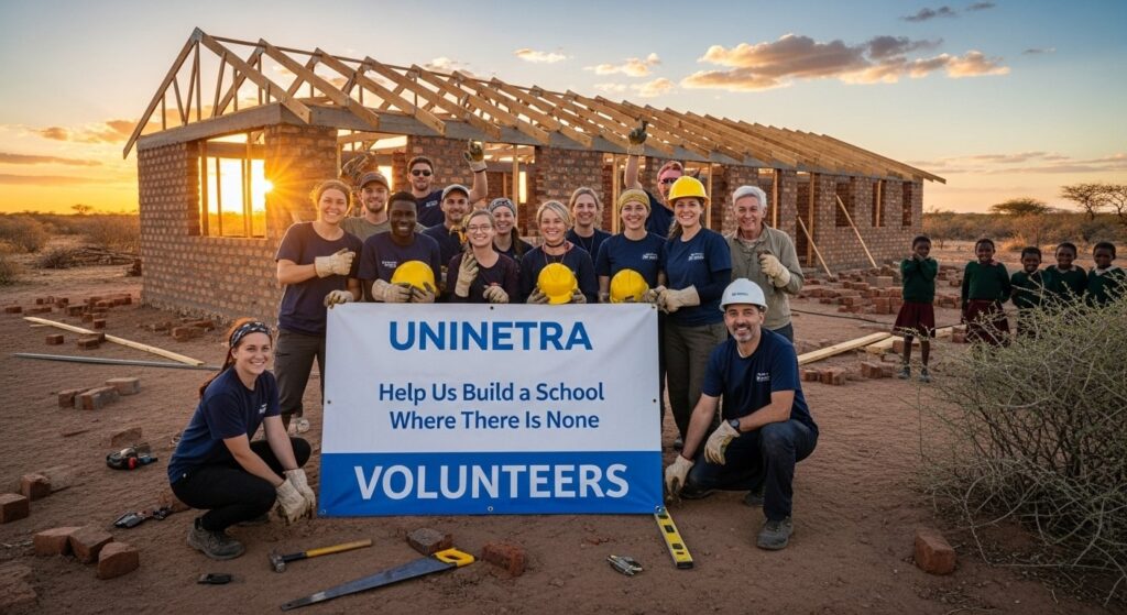 uninetra Help Us Build a School Where There Is None. volunteers